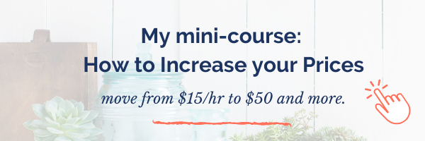 how to increase your prices mini-course banner
