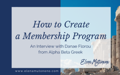 How to create a membership program: An Interview with Danae Florou