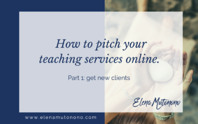 How to pitch your teaching services online (part 1)